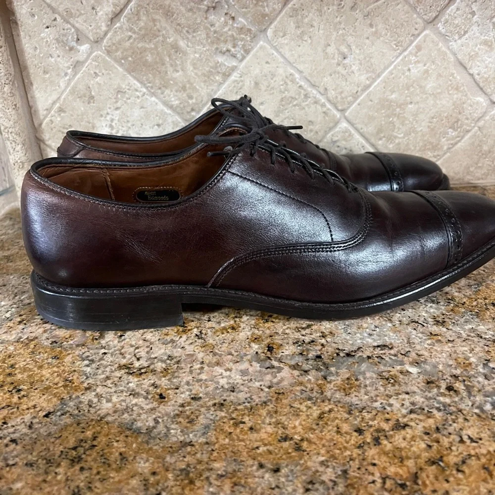 Men's Cap-Toe Oxford Dress Shoes - Dark Brown Size 11B